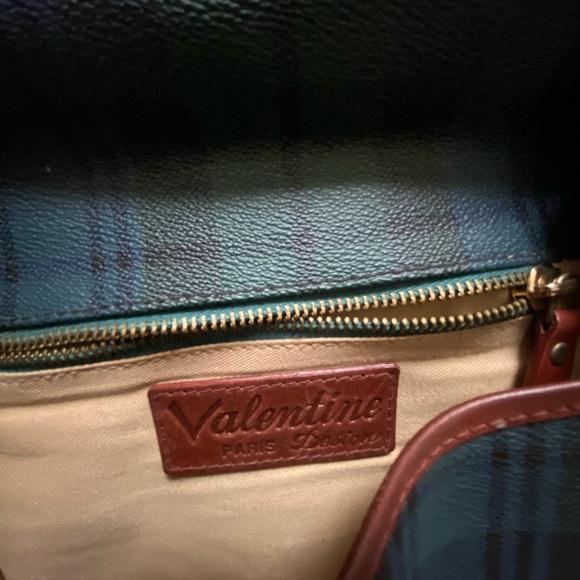 Valentine Blue and Brown Crossbody Bag genuine leather - Picture 4 of 5